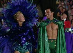 Betty Hutton and Cornel Wilde, moments before Wilde's fateful fall. I wanted to show his hilarious deformed hand, but alas, no good shots were available. 