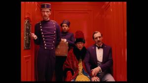 Ralph FIennes, Tilda Swinton, Tony Revolori and some dude who doesn't matter